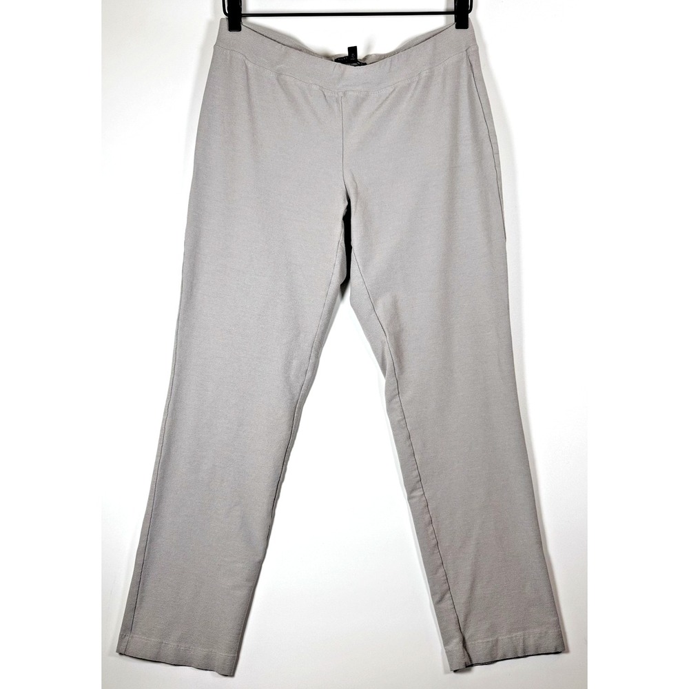 Eileen‎ Fisher Ankle Pants Womens Small Gray Pull On Stretch Knit Minimalist